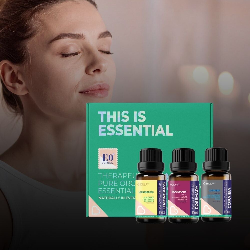 BAM & CO Calming Zen Kit Organic Essential Oil – 3 Types of Oil 5ml / 10ml